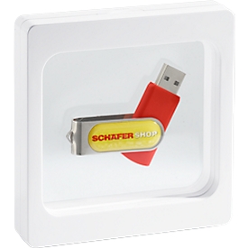 Transparante verpakking (voor USB-stick) FRAME, wit