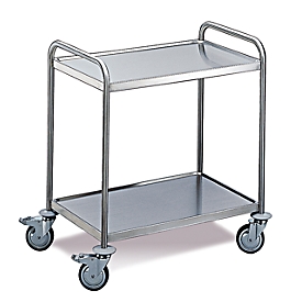 Transport trolley 2 levels, small, 600 x 400 mm