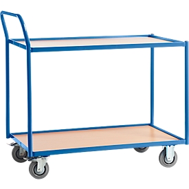 Transport trolley with table, 2 levels, L 790 x W 490 mm