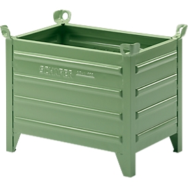 Transport-und Stapelbehälter Serie E, m. festen Wänden, L 800 x B 500 x H 605 mm, lackiert