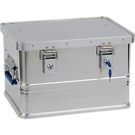 Transportbox Alutec CLASSIC 30, Aluminium, 30 l, L 430 x B 335 x H 270 mm, Zylinderschlösser