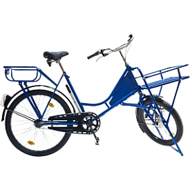 Transportfiets - grote bagagedrager vooraan - 3 versnellingen - gepoedercoat stalen frame - blauw