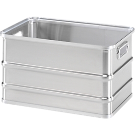 Transportkasten, stapelbar, ungelocht, 55 l