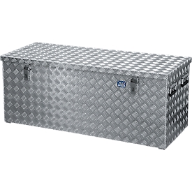 Transportkiste, Aluminium-Riffelblech mit Gasdruckdämpfer, 312 l
