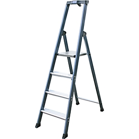 Trapladder, geanodiseerd, 4 treden
