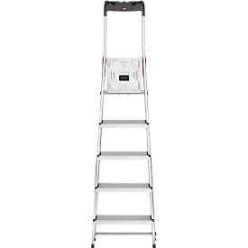 Trapladder Hailo L60, EN 131, met multifunctionele schaal en scharnierbescherming, tot 150 kg, 5 treden