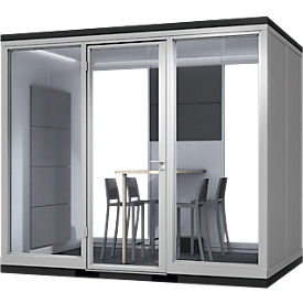 TRENDLINE CoWoCube 3 "Der Teamplayer", B 3205 mm x L 2199 mm x H 2830 mm, Schallschutzpaket, 1x Steckdose