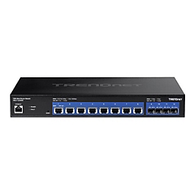 TRENDnet TEG 7124WS - Switch - Smart - 8 x 10GBase-T + 4 x 10 Gigabit SFP+ - an Rack montierbar - TAA-konform