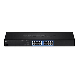 TRENDnet TEG S16g - Switch - 16 x 10/100/1000 - an Rack montierbar - TAA-konform