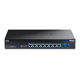 TRENDnet TEG-S7102 - Version v1.0R - Switch - unmanaged - 8 x 1000/2.5G/10GBase-T + 2 x 10 Gigabit SFP+ - an Rack montierbar