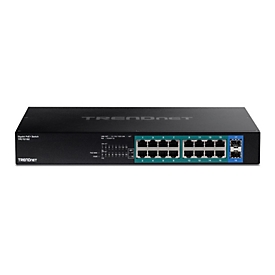 TRENDnet TPE TG182 - Switch - 16 x 10/100/1000 (PoE+)