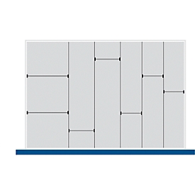 Trenn-/Steckwand-Sortiment, 5 Trennwände, 7 Steckwände, für Serie Verso, für Fronthöhe Schublade 100/125 mm, H 77 mm