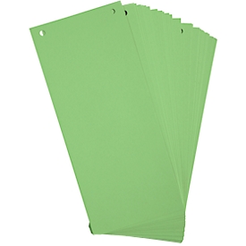 Trennstreifen Exacompta Forever, rechteckig, 2-fach Lochung, B 240 x H 105 mm, Blauer Engel, Recycling-Kraftkarton, grün, 100 Stück