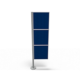 Trennwand Silent Office, 3 Elemente, H 2000 mm, blau