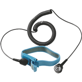 Treston ESD-Textil-Armband mit Spiralkabel, 1 Megaohm Widerstand