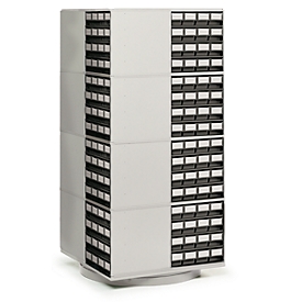 TRESTON rotating stand 16-300, for holding 16 small parts magazines with T 300 mm, up to 800 kg, consisting of rotating base &amp; intermediate shelves, without magazines