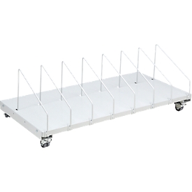 Treston Unterteiler-Set für SPM-Fachboden 600, ESD-leitfähig, B 8 x T 400 x H 280 mm, lichtgrau RAL 7035
