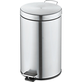 Tretabfalleimer aus Edelstahl, ø 260 x H 420 mm, 12 l