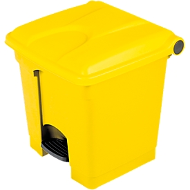 Tretabfallsammler aus Polyethylen 30 l, gelb
