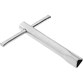 Triangular wrench for steel bollards, size M10, L 140 mm, with tommy bar L 130 mm