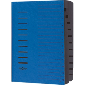 Trieur PAGNA, pour format A4, 12 parties, comprimé, individuel, bleu