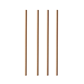 Trinkhalme Papstar Pure, Einweg, L 200 x Ø 6 mm, aus FSC®-zertifiziertem Papier, braun-uni, 100 Stück