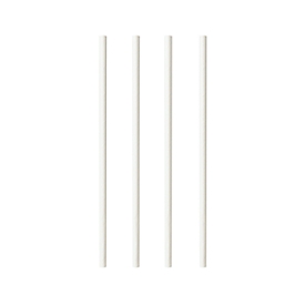 Trinkhalme Papstar Pure, Einweg, L 200 x Ø 6 mm, aus FSC®-zertifiziertem Papier, weiß-uni, 100 Stück