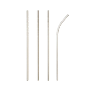 Trinkhalme Papstar Pure, Einweg, L 200 x Ø 6 mm, flexibel bieg- & knickbar, aus FSC®-zertifiziertem Papier, weiß, 100 Stück