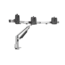 Triple monitor arm NOVUS Clu Plus X3 C, 1.5-4.5 kg per arm, rotate/swivel/height adjustable, VESA, white