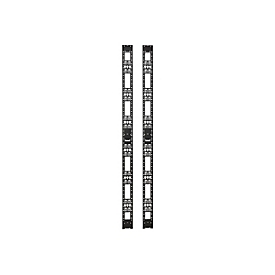 Tripp Eaton Tripp Lite Series 48U Rack Enclosure Server Cabinet Vertical Cable Management Bars - Kabelmanagementleiste - Schwarz - 48U (Packung mit 2)