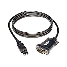 Tripp Lite 5ft USB to Serial Adapter Cable USB-A to DB9 RS-232 M/M 5' - Serieller Adapter - USB - RS-232 - Schwarz