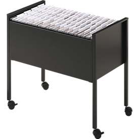Trolley for hanging folders, black, without hanging folders
