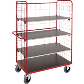 Trolley with grid floors