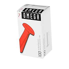 Trombones arrondis Omega, nickelé,  taille 7, 100 p.