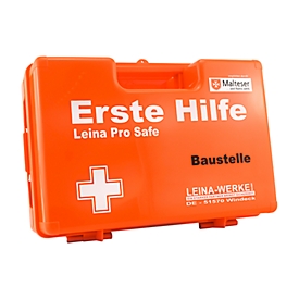 Trousse de premiers secours Pro Safe AT, plastique ABS, orange fluorescent, contenu conforme à la norme ÖNORM Z 1020 type I chantier