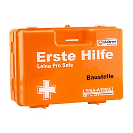 Trousse de premiers secours Pro Safe DE, plastique ABS, orange, contenu conforme à la norme DIN 13157 Chantier de construction