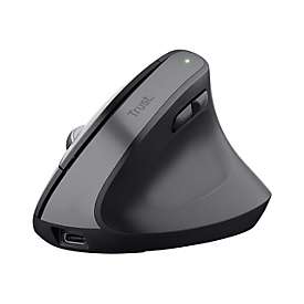 Trust Bayo+ - Vertikale Maus - ergonomisch - Für Rechtshänder - optisch - 6 Tasten