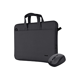 Trust Bologna - Notebook-Tasche - 40.6 cm (16") - Schwarz - mit Funkmaus