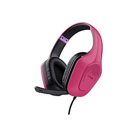 Trust GXT 415P Zirox - Headset - ohrumschließend - kabelgebunden - 3,5 mm Stecker - pink