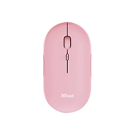 Trust Puck - Maus - rechts- und linkshändig - optisch - 4 Tasten - kabellos - Bluetooth, 2.4 GHz - kabelloser Empfänger (USB)