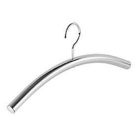 Tubular coat hanger Rudolf Weber KG Dateless, ø 22 mm, swivel hook, chrome-plated tubular steel, 4 pieces