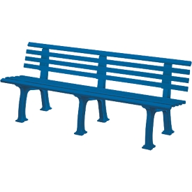 Tuinbank, 4-zit, L 2000 mm, blauw