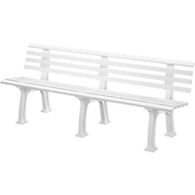 Tuinbank, 4-zit, L 2000 mm, wit