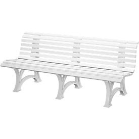 Tuinbank - polypropeen - 4-zits- L 2000 mm - wit