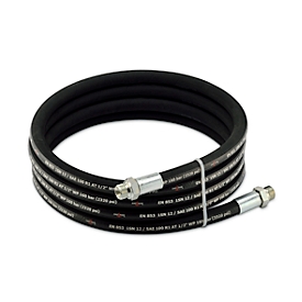 Tuyau de pression pour pompes à lubrifiant CEMO Viscomat 200/2, Visco-Flowmat et Viscoair, 6 m, ½" mâle, écrou-raccord et double mamelon ½".
