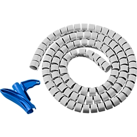 Tuyau de protection de câble Helawrap, L 2 m x Ø 16 mm, gris
