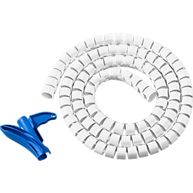 Tuyau de protection des câbles Helawrap, L 2 m x Ø 16 mm, blanc