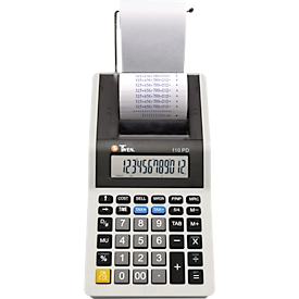TWEN 110 PD Mini-Printer Tischrechner 12-stellig, Druck schwarz auf 57 mm, Cost-Sell-Margin, Steuerberechnung, Postenzähler, Batterie (Netzteil optional)


