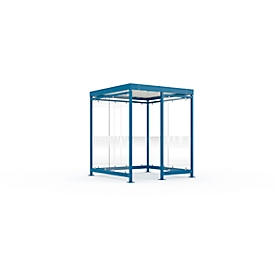 Überdachungssystem WSM Köln K2 b/c, B 2165 x T 2165 x H 2510 mm, Bausatz, enzianblau RAL 5010