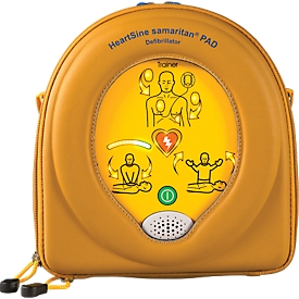 Übungs- und Trainingsdefibrillator-Set für HeartSine PAD500, 6 Szenarien, Tasche, 2 Paar Ersatzelektroden, Ladegerät